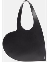 Coperni Heart Mini Leather Tote Bag - Black