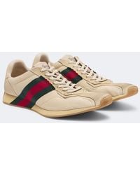 Gucci - Tempo Suede-Trimmed Sneakers - Lyst