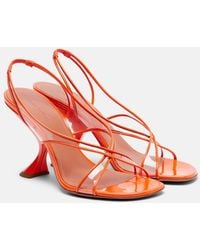 AMINA MUADDI - Lena 90 Pvc And Patent Leather Sandals - Lyst