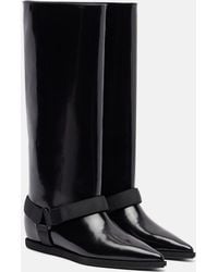 Sacai - Leather Knee-High Boots - Lyst