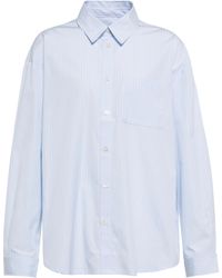 A.P.C. Boyfriend Pinstriped Cotton Shirt - Blue