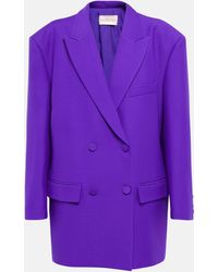 Valentino - Crepe Couture Double-breasted Blazer - Lyst