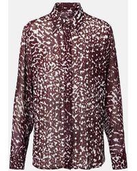Dries Van Noten - Semi-Sheer Zebra-Print Shirt - Lyst