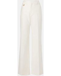 Chloé - Gerade High-Rise-Hose Aus Baumwolle - Lyst