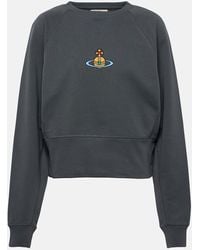Vivienne Westwood - Athletic Cropped Cotton Jersey Sweatshirt - Lyst