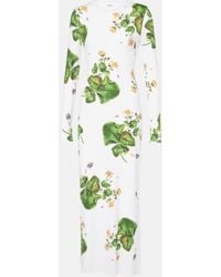 Loewe - Floral Jersey Midi Dress - Lyst