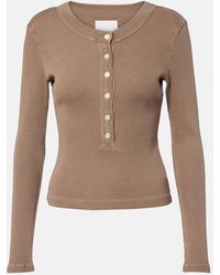 Citizens of Humanity - Varra Ribbed-Knit Henley Shirt - Lyst