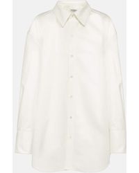 Saint Laurent - Oversized Cotton Poplin Shirt - Lyst