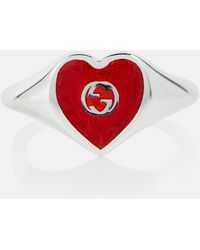 Gucci - Bague heart avec détail gg - Lyst