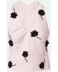 ShuShu/Tong - Floral-Appliqué Top - Lyst
