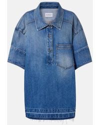 Givenchy - Oversized Polo Denim Minidress - Lyst