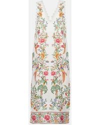 FARM Rio - Bedrucktes Maxikleid Aus Leinen - Lyst