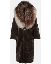 JACQUES WEI - Shearling-Trimmed Coat - Lyst