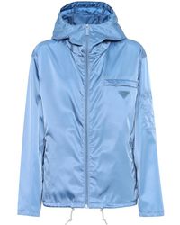 Prada Giacca in gabardine di nylon - Blu