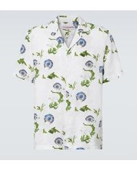 Orlebar Brown - Chemise Maitan En Lin A Fleurs - Lyst