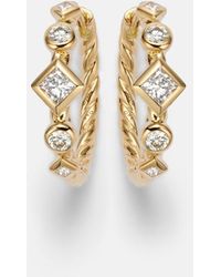 David Yurman - Pendientes Petite Modern Renaissance De Oro De 18 Ct Con Diamantes - Lyst