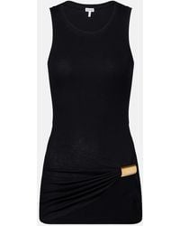 Loewe - Asymmetric Draped Cotton-Blend Tank Top - Lyst