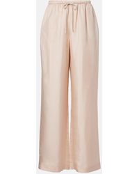 Rohe - Silk Twill Wide-Leg Pants - Lyst
