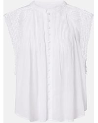 Isabel Marant - Top Grecia Aus Baumwolle Mit Spitze - Lyst