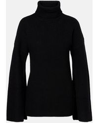 TOTEME - Ribbed-Knit Wool Turtleneck Sweater - Lyst