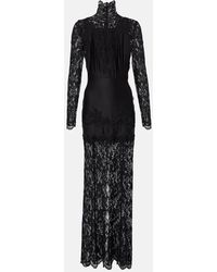 Rabanne - Abito Lungo Con Pizzo - Lyst