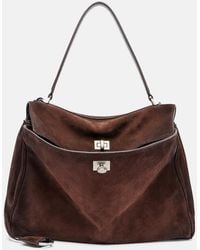 Balenciaga - Rodeo Medium Suede Shoulder Bag - Lyst