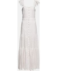 Veronica Beard - Aislin Broderie Anglaise Cotton Maxi Dress - Lyst