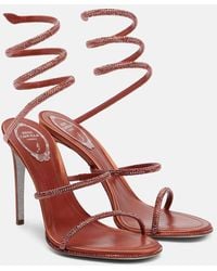 Rene Caovilla - Cleo 105 Embellished Satin Sandals - Lyst