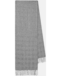 Brunello Cucinelli - Prince Of Wales Check Silk And Wool-Blend Scarf - Lyst