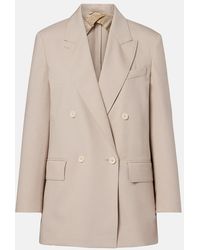 Max Mara - Double-Breasted Wool, Mohair, And Silk Blazer - Lyst