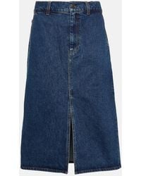 Co. - Denim Midi Skirt - Lyst