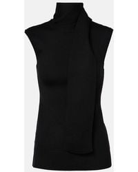 TOTEME - Scarf-Detail Wool-Blend Top - Lyst
