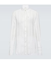 King & Tuckfield - Camisa de algodon y seda a rayas - Lyst