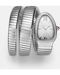 BVLGARI - Uhr Serpenti Tubogas Mit Diamanten Und Rubellit - Lyst