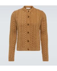 Wales Bonner - Cable-knit Mohair-blend Cardigan - Lyst