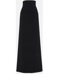 Ferragamo - High-Rise Wool-Blend Maxi Skirt - Lyst
