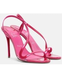 Christian Louboutin - Rosa Z 100 Patent Leather Sandals - Lyst