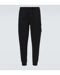 Stone Island - Compass Cotton Fleece Sweatpants - Lyst