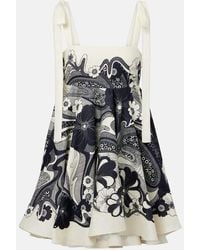 ALÉMAIS - Vestido Corto Mickey De Lino Floral - Lyst