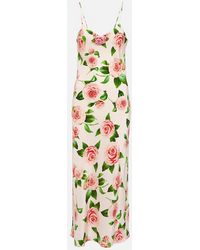 Rodarte - Floral Silk Slip Dress - Lyst