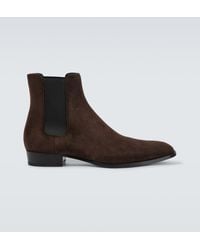 Saint Laurent - Chelsea Boots Wyatt Aus Veloursleder - Lyst