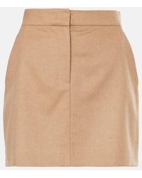 Max Mara - Minirock Ancella Aus Kamelhaar - Lyst
