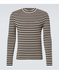 Prada - Striped Virgin Wool Sweater - Lyst