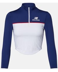 Miu Miu - X New Balance Jersey Crop Top - Lyst