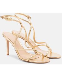 Gianvito Rossi - Jungle Mamba Metallic Leather Sandals - Lyst
