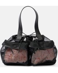 Simone Rocha - Tote Bag Carnation Pocket Mit Leder - Lyst