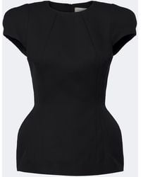 Magda Butrym - Padded Silk And Cashmere Top - Lyst