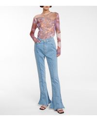 Y. Project Printed Mesh Top - Natural