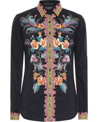 Etro Printed Stretch-cotton Shirt - Black