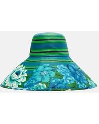 ALÉMAIS - Margo Printed Cotton Canvas Sun Hat - Lyst